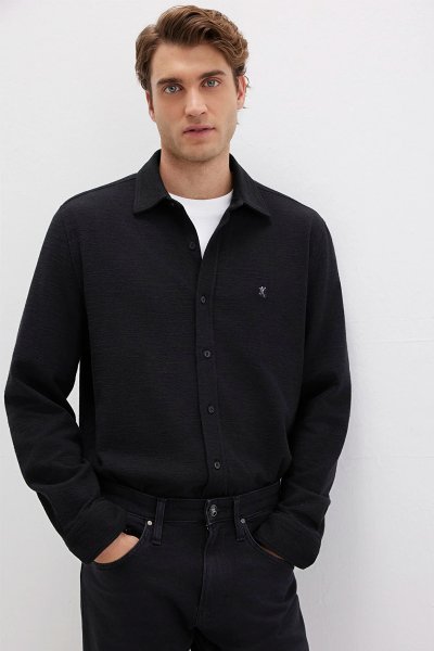 0211789-900 MAVİ UZUN KOL GÖMLEK