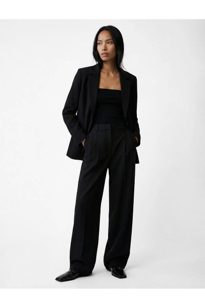 Koton Geniş Yaka Uzun Kollu Slim Fit Düğmeli Cep Detaylı Blazer Ceket 6SAK50007UW