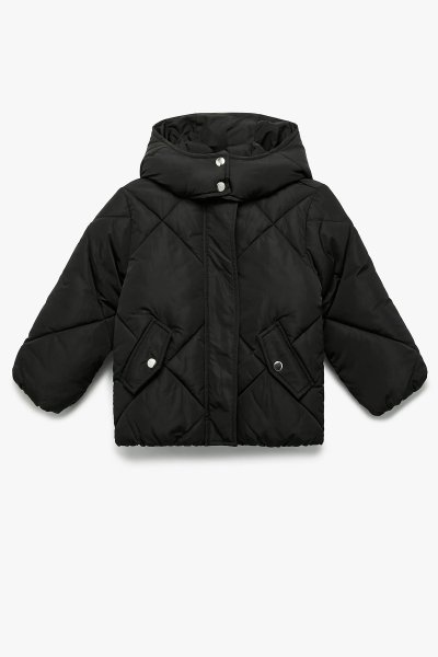 Koton Kız Bebek Uzun Kollu Cepli Kapitone Kapşonlu Mont 6WMG00003AW