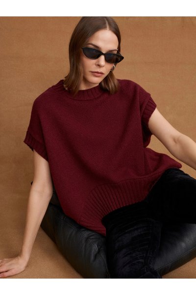 Dilvin Yün Karışımlı Oversize Süveter 10839