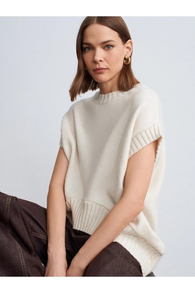 Dilvin Yün Karışımlı Oversize Süveter 10839