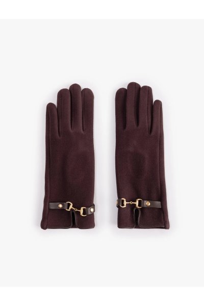 Koton Süet Görünümlü Kemerli Eldiven 6WAK50026AA