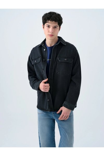 Loft Oversize Erkek Gömlek U.kol LF 2039700