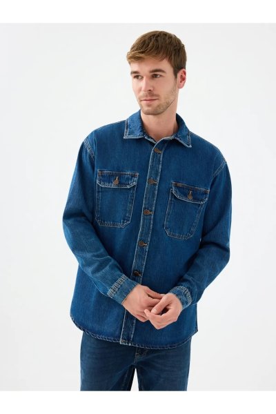 Loft Oversize Erkek Gömlek U.kol LF 2039698