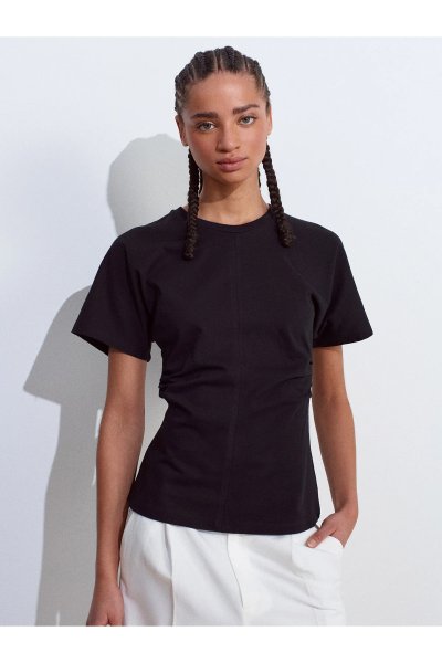 Dilvin Drape Detaylı T-shirt 31585