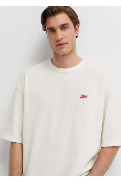 Mavi Logo Nakışlı T-Shirt Erkek Tişort BEYAZ 0613503-70057