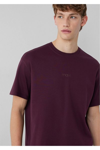 Mavi Baskılı T-Shirt Erkek Tişort BORDO 0613102-70434