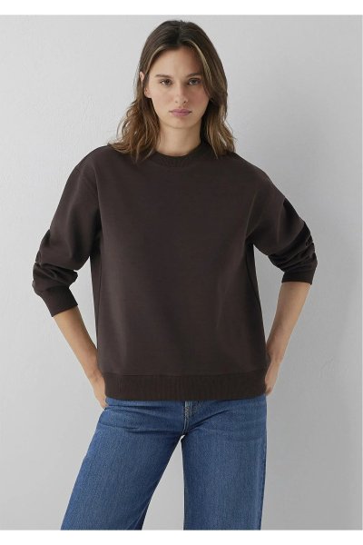 Mavi Kahverengi Sweatshirt Loose Fit / Bol Rahat Kesim 1S10571-70240