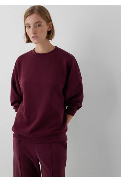 Mavi Soft-Premium Modal Karışımlı Bordo Sweatshirt 168837-70422
