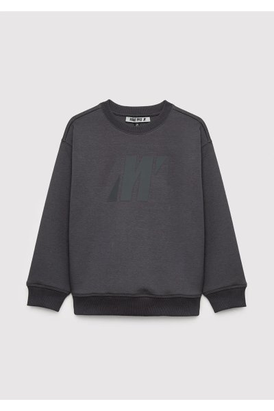 Mavi Pro Baskılı Antrasit Sweatshirt Loose Fit / Bol Rahat Kesim 6S10201-70763