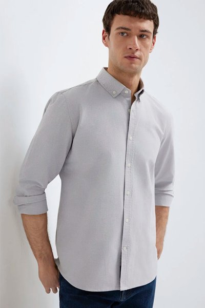 0211199-70086 MAVİ UZUN KOL GÖMLEK