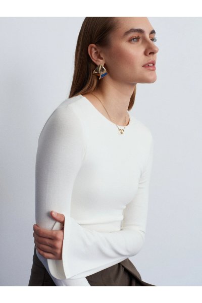 Dilvin Bisiklet Yaka Uzun Kollu Top 32284