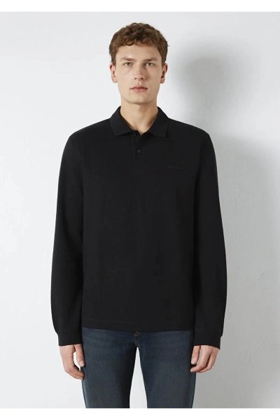 0613154-900 MAVİ UZUN KOL POLO YAKA TİŞÖRT