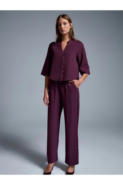 Dilvin Beli Lastikli Salaş Pantolon 72195