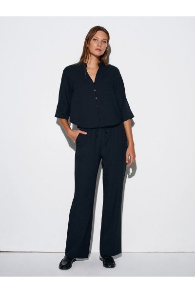 Dilvin Beli Lastikli Salaş Pantolon 72195