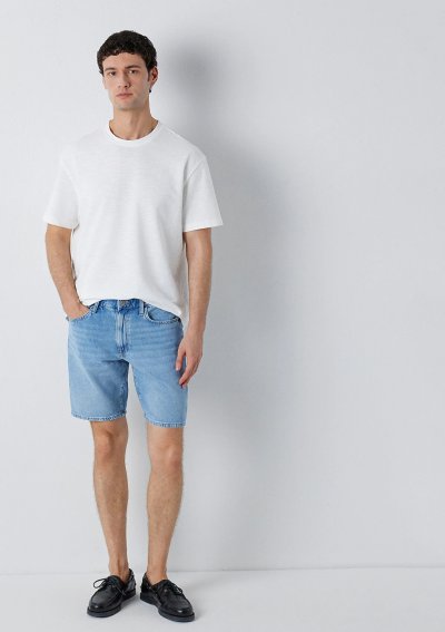 Willis Street Puslu Bej Denim Jean Şort 0412607-A3308