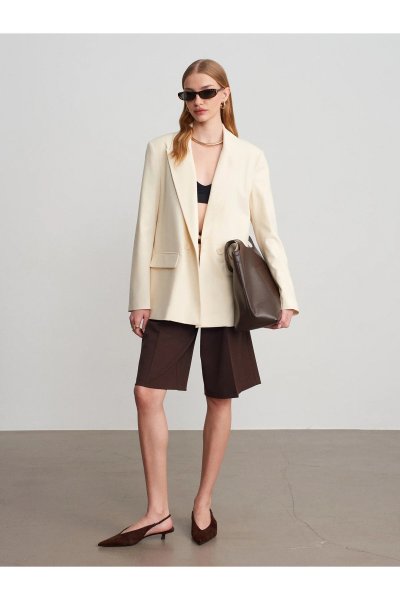 Dilvin Kruvaze Oversize Blazer 60791