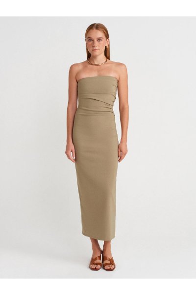 Dilvin Straplez Midi Elbise 91368