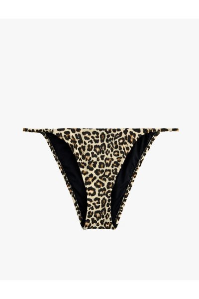 Koton Metalik İplik Detaylı Parıltılı Leopar Desenli Bikini Altı 6SAK00055MM