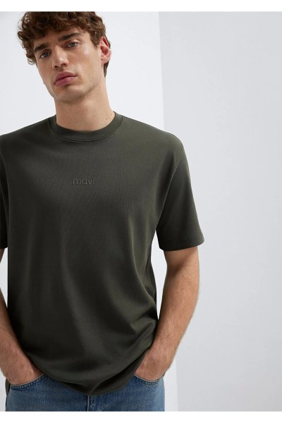 0613102-71553 MAVİ BASKILI TİŞÖRT