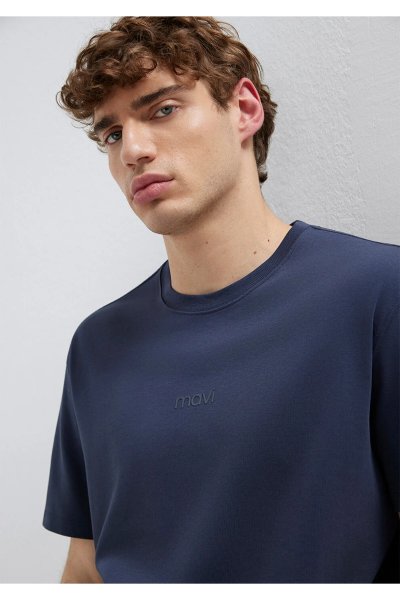 0613102-85315 MAVİ BASKILI TİŞÖRT