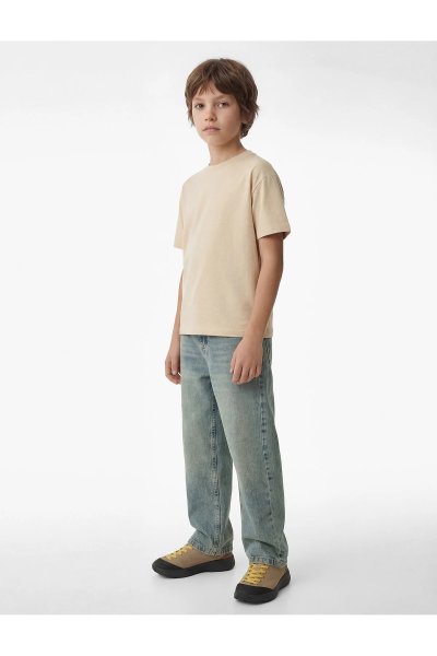 Koton Pamuklu Kısa Kollu Bisiklet Yaka Oversize Basic Tişört 6SKB10023TK