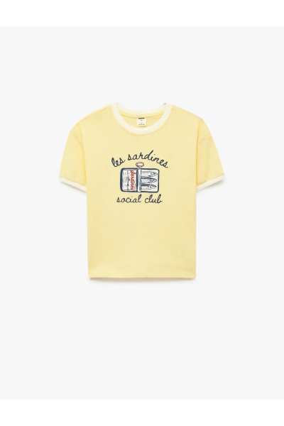 Koton Pamuklu Kısa Kollu Bisiklet Yaka Oversize Tişört 6SMB10234TK